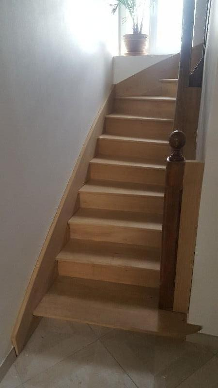 Rénovation d'un quart tournant d'un escalier en bois, chêne massif, à Marzan