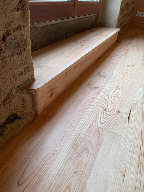 Réfection plancher en douglas, lambris bois décoratif intérieur et parquet, à Questembert